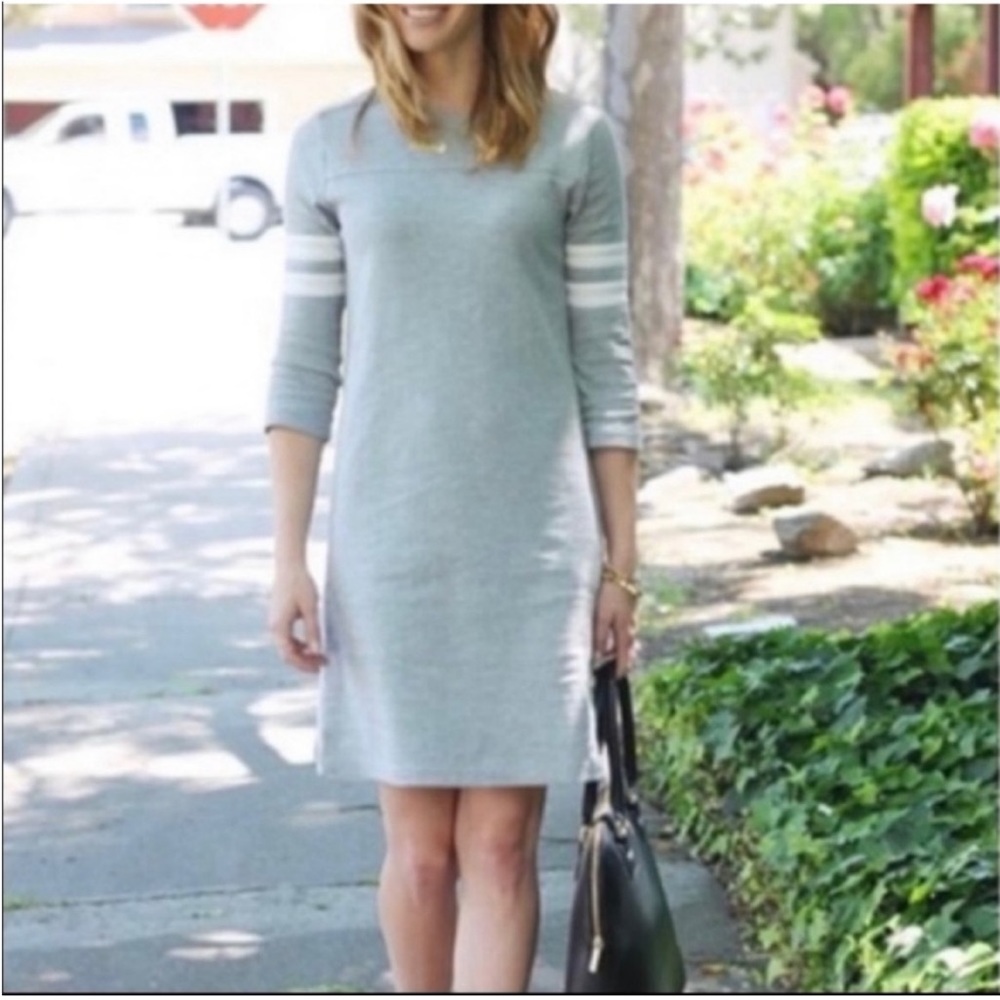 J. Crew Gray Varsity Sweatshirt Dress